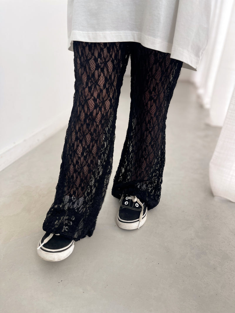 Pantalon See Through lace black