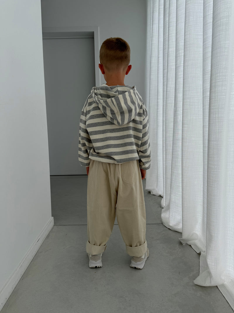 Ecru corduroy pants