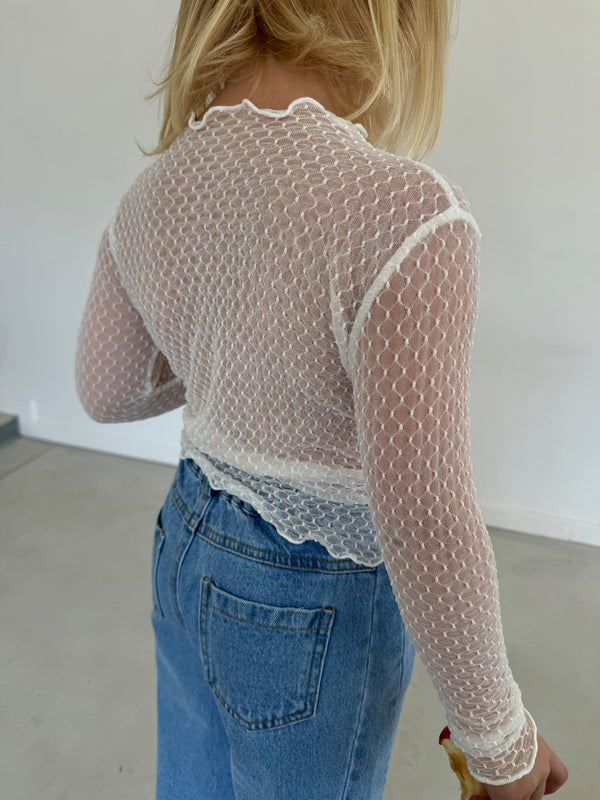 Tee turtleneck lace