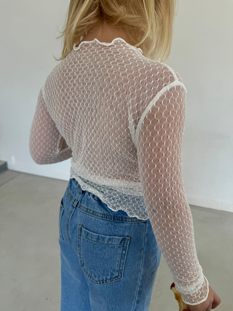 Tee turtleneck lace