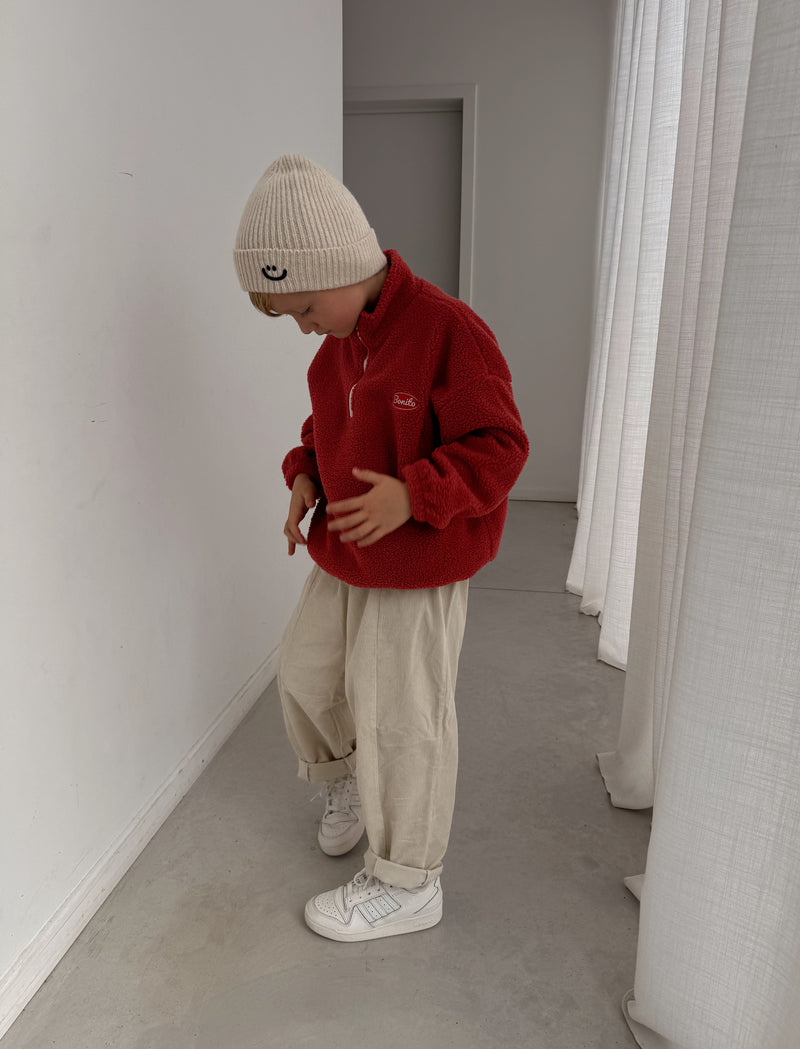 Ecru corduroy pants